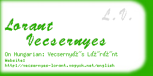 lorant vecsernyes business card